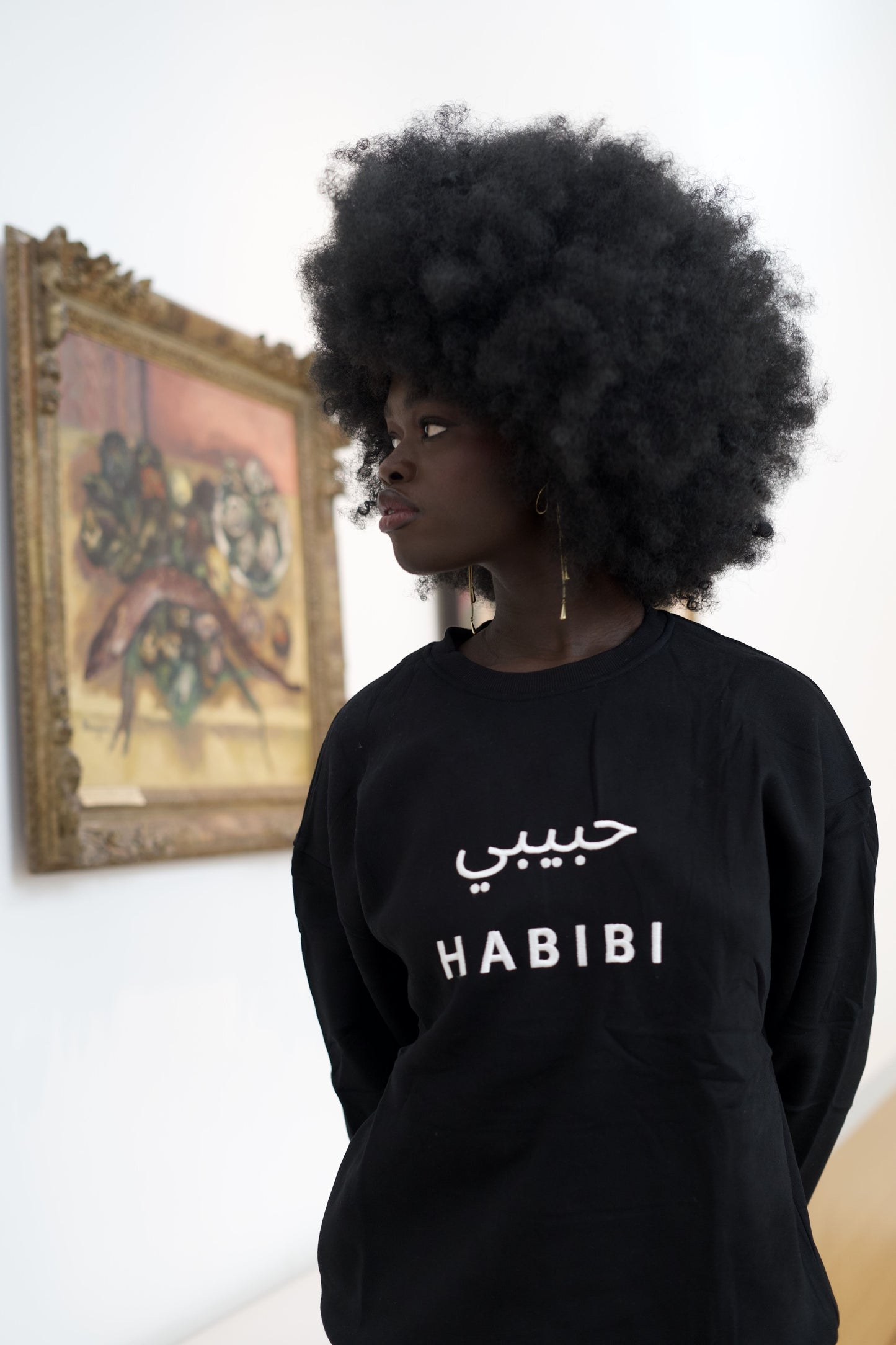 Sweat noir Habibi - Unisexe